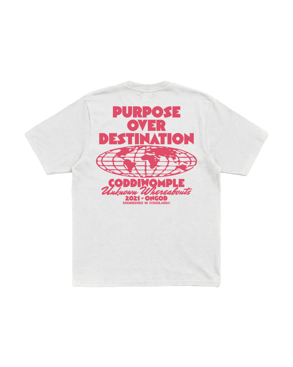 PURPOSE WHITE TEE - CODDIWOMPLE