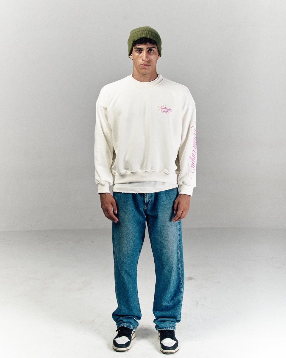 P+W WHITE CREWNECK - CODDIWOMPLE