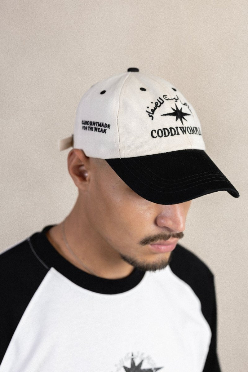 QAHERA 2-TONE BLACK/WHITE CAP - CODDIWOMPLE
