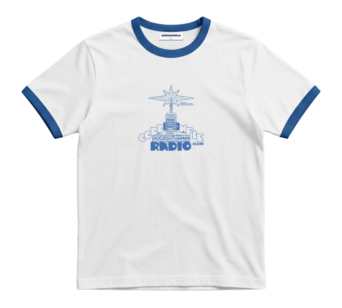 RADIO WHITE RINGER TEE - CODDIWOMPLE