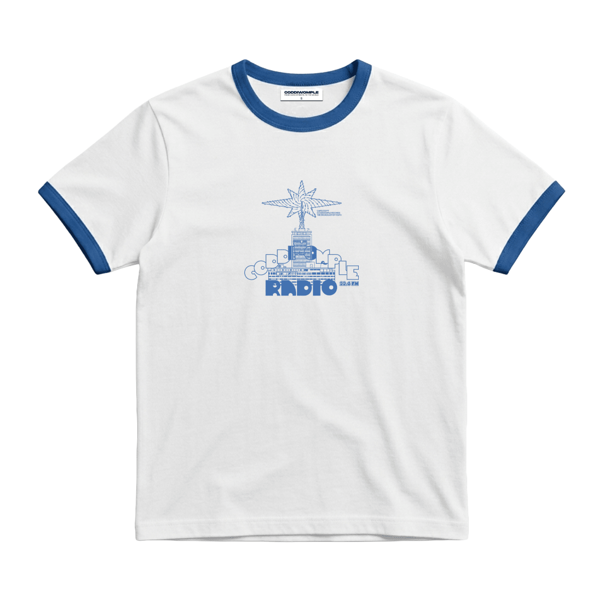 RADIO WHITE RINGER TEE - CODDIWOMPLE