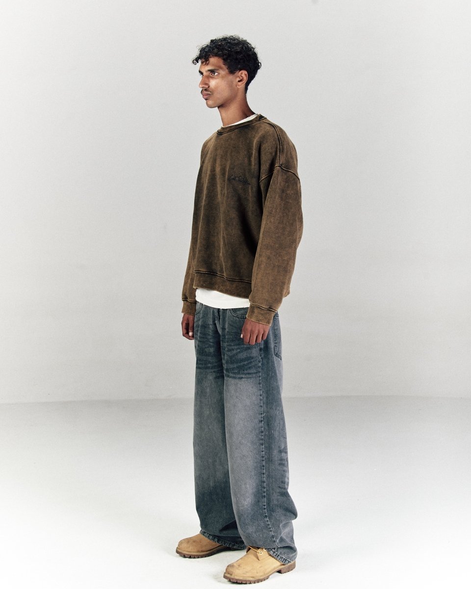 RUST BROWN CREWNECK - CODDIWOMPLE