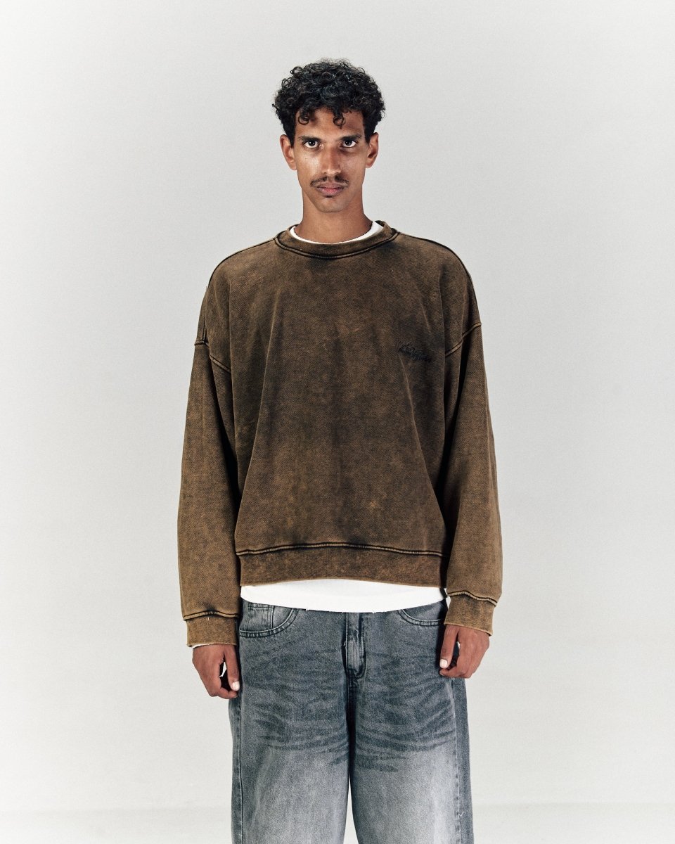 RUST BROWN CREWNECK - CODDIWOMPLE