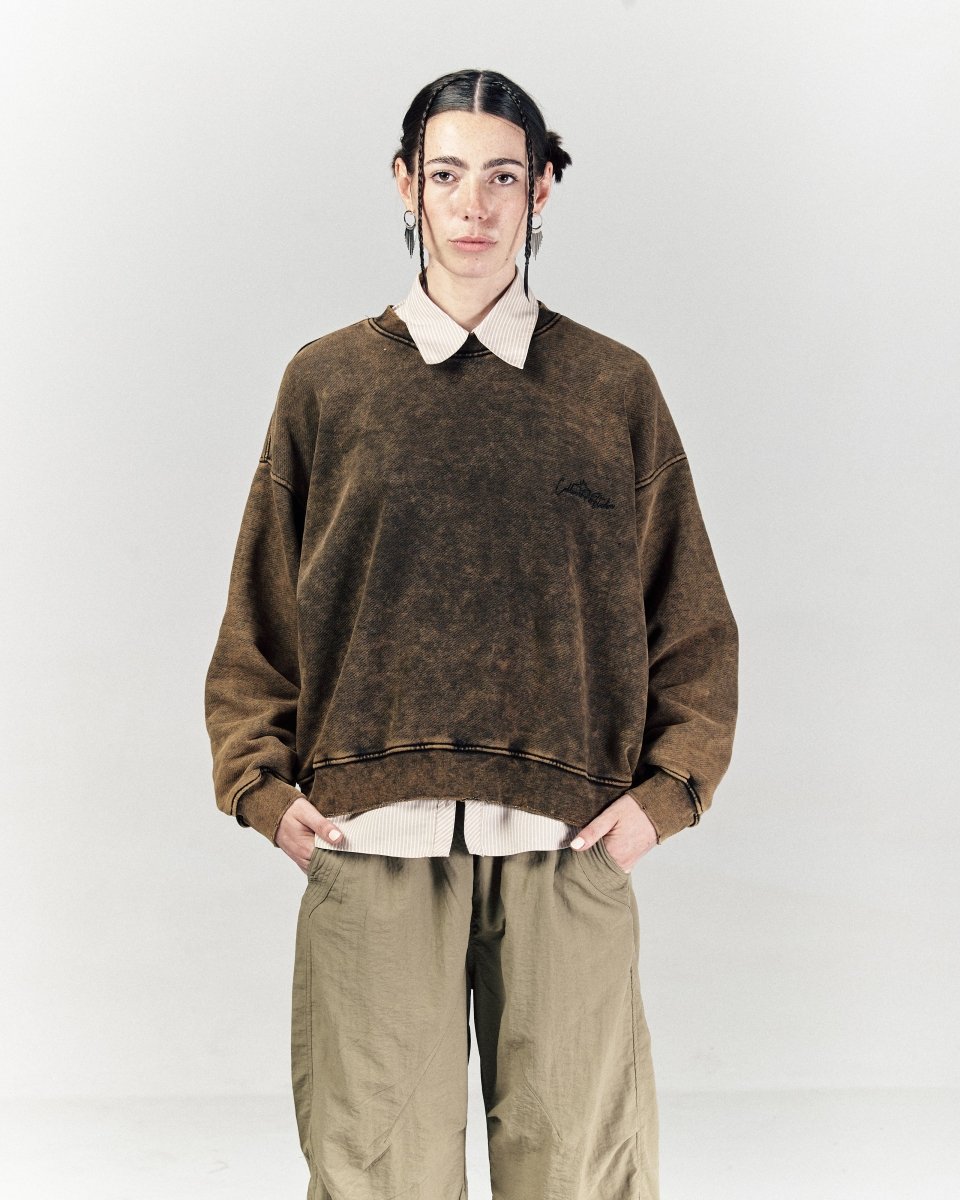 RUST BROWN CREWNECK - CODDIWOMPLE