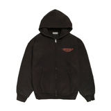 RUST WASHED ZIP - UP JACKET - CODDIWOMPLE