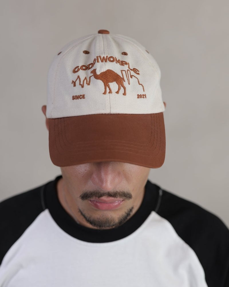SAHARA 2-TONE BROWN/WHITE CAP - CODDIWOMPLE