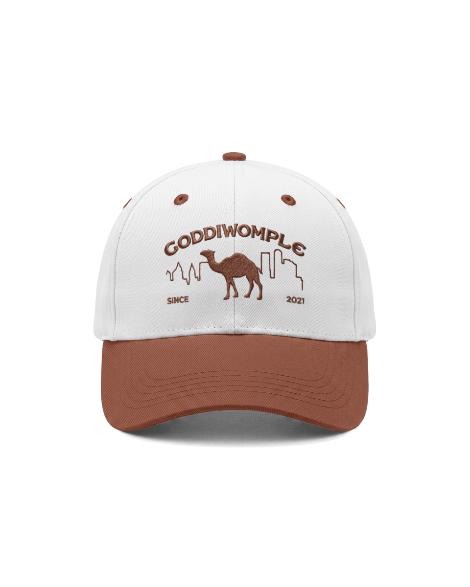 SAHARA 2-TONE BROWN/WHITE CAP - CODDIWOMPLE