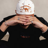 SAHARA 2-TONE BROWN/WHITE CAP - CODDIWOMPLE