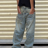 STAINED BAGGY JEANS - CODDIWOMPLE