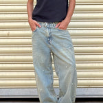 STAINED BAGGY JEANS - CODDIWOMPLE