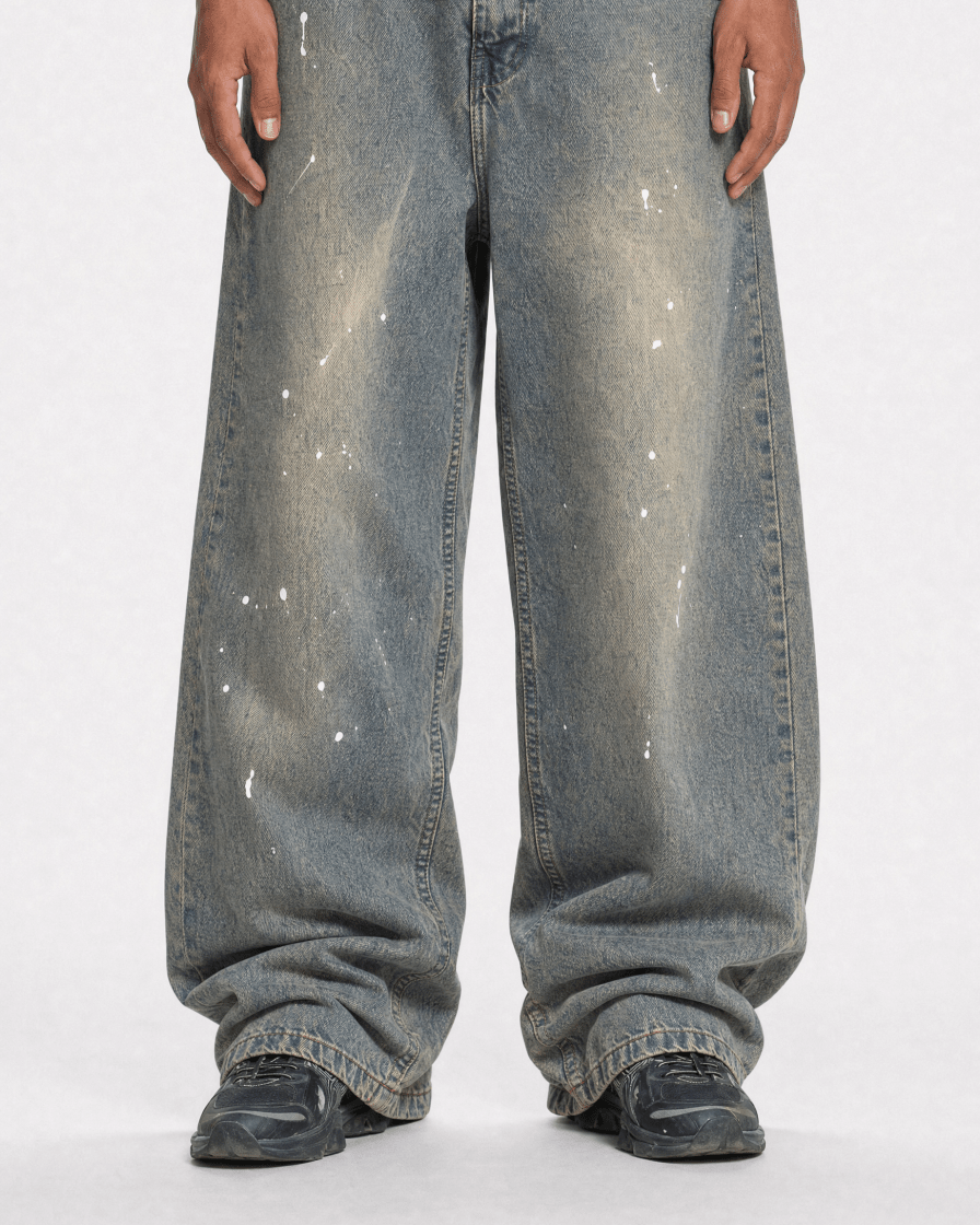 STAINED BAGGY JEANS - CODDIWOMPLE