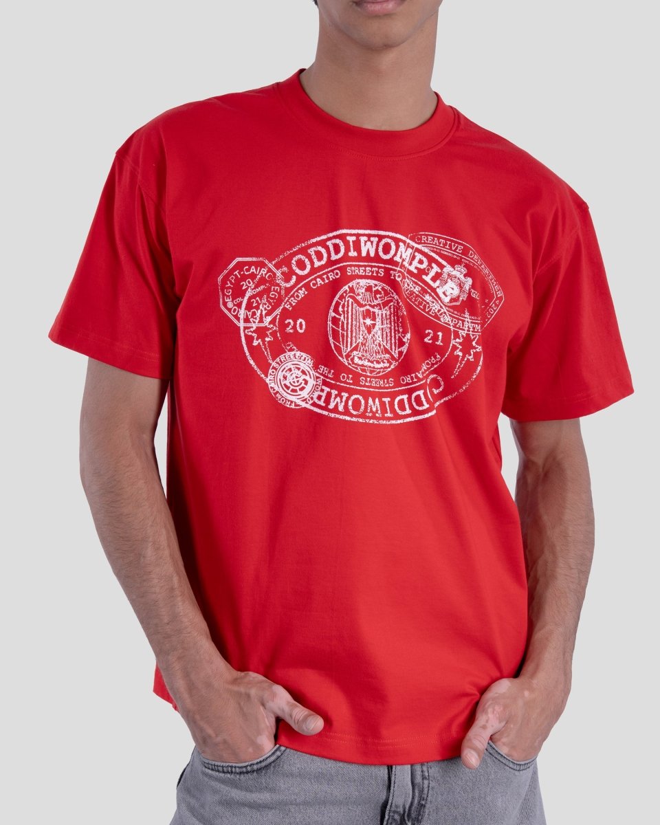 STAMPS RED TEE - CODDIWOMPLE