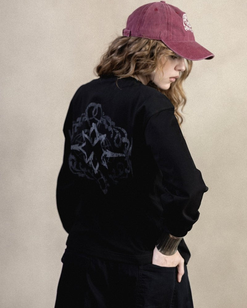 STENCIL WASHED PLUM CAP - CODDIWOMPLE