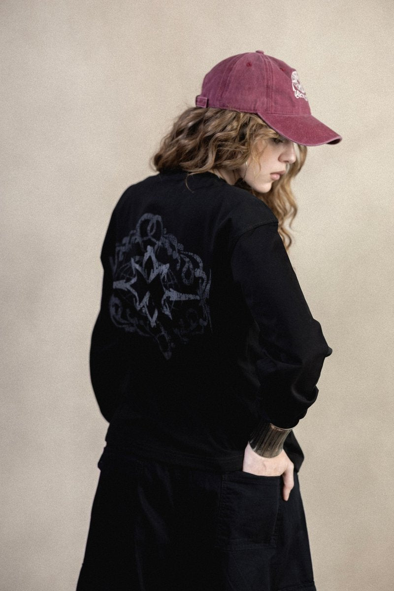 STENCIL WASHED PLUM CAP - CODDIWOMPLE