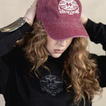 STENCIL WASHED PLUM CAP - CODDIWOMPLE