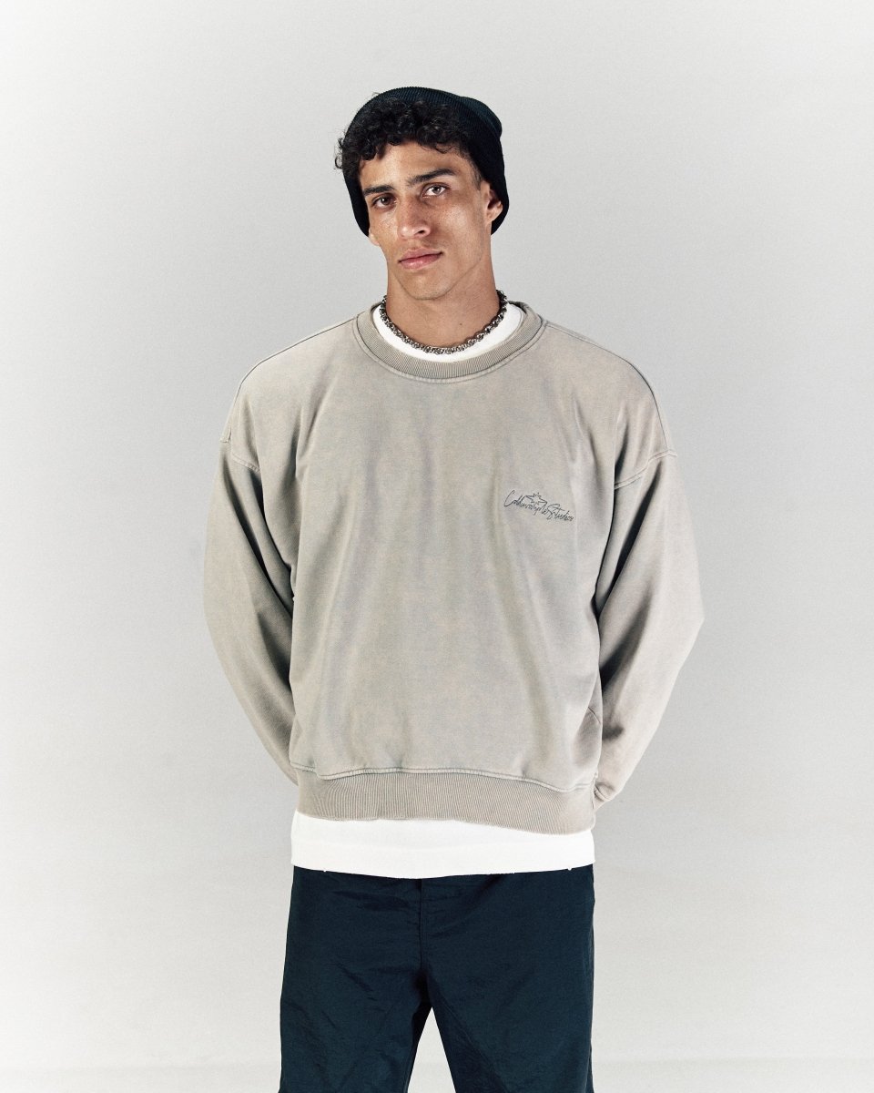 SUNFADED SILVER CREWNECK - CODDIWOMPLE