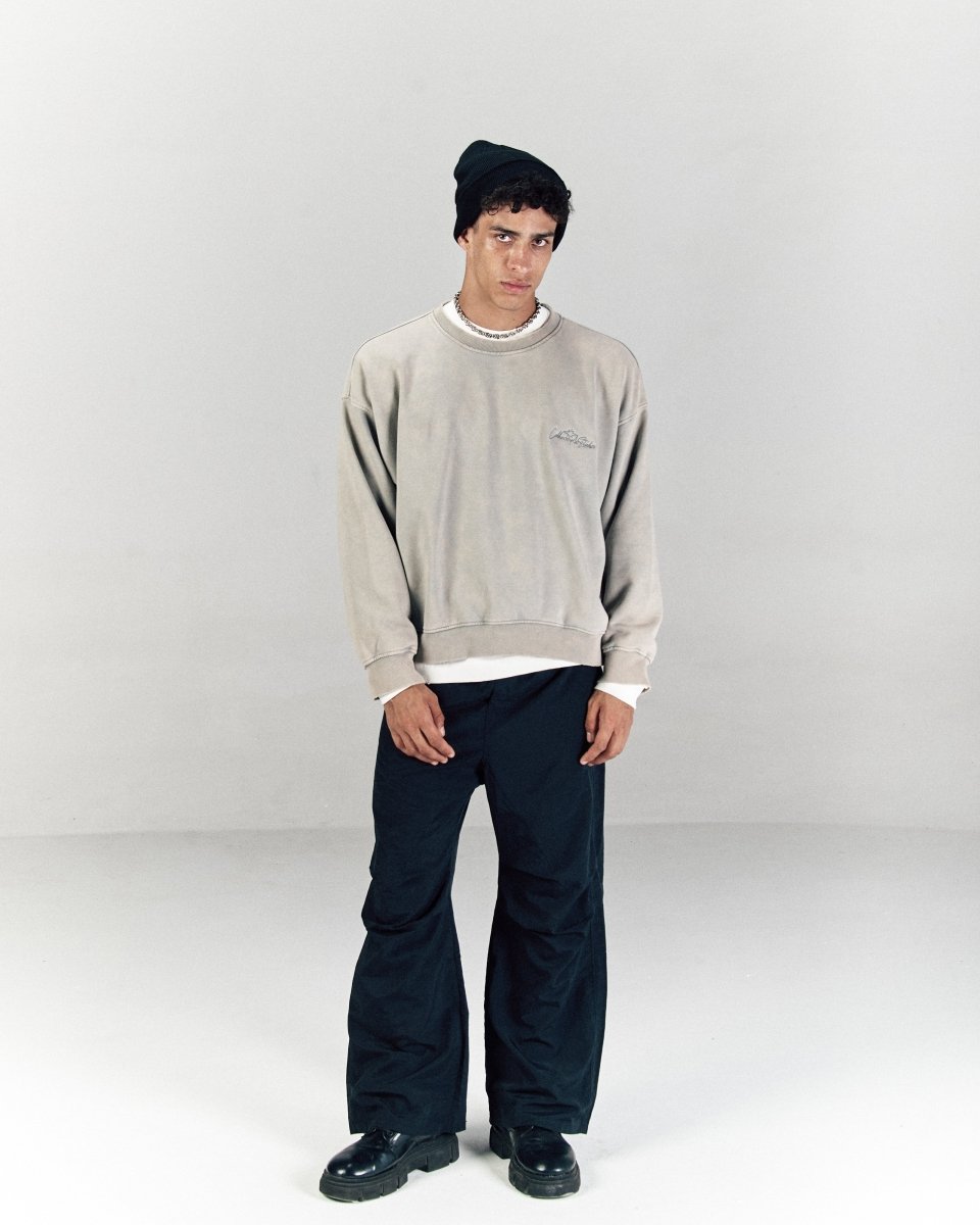 SUNFADED SILVER CREWNECK - CODDIWOMPLE