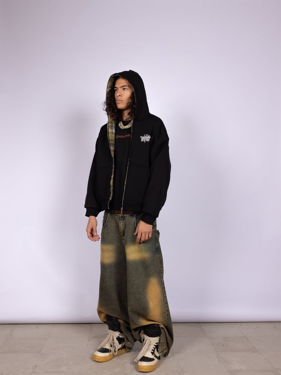 TARTAN REVERSIBLE ZIP - UP JACKET - CODDIWOMPLE