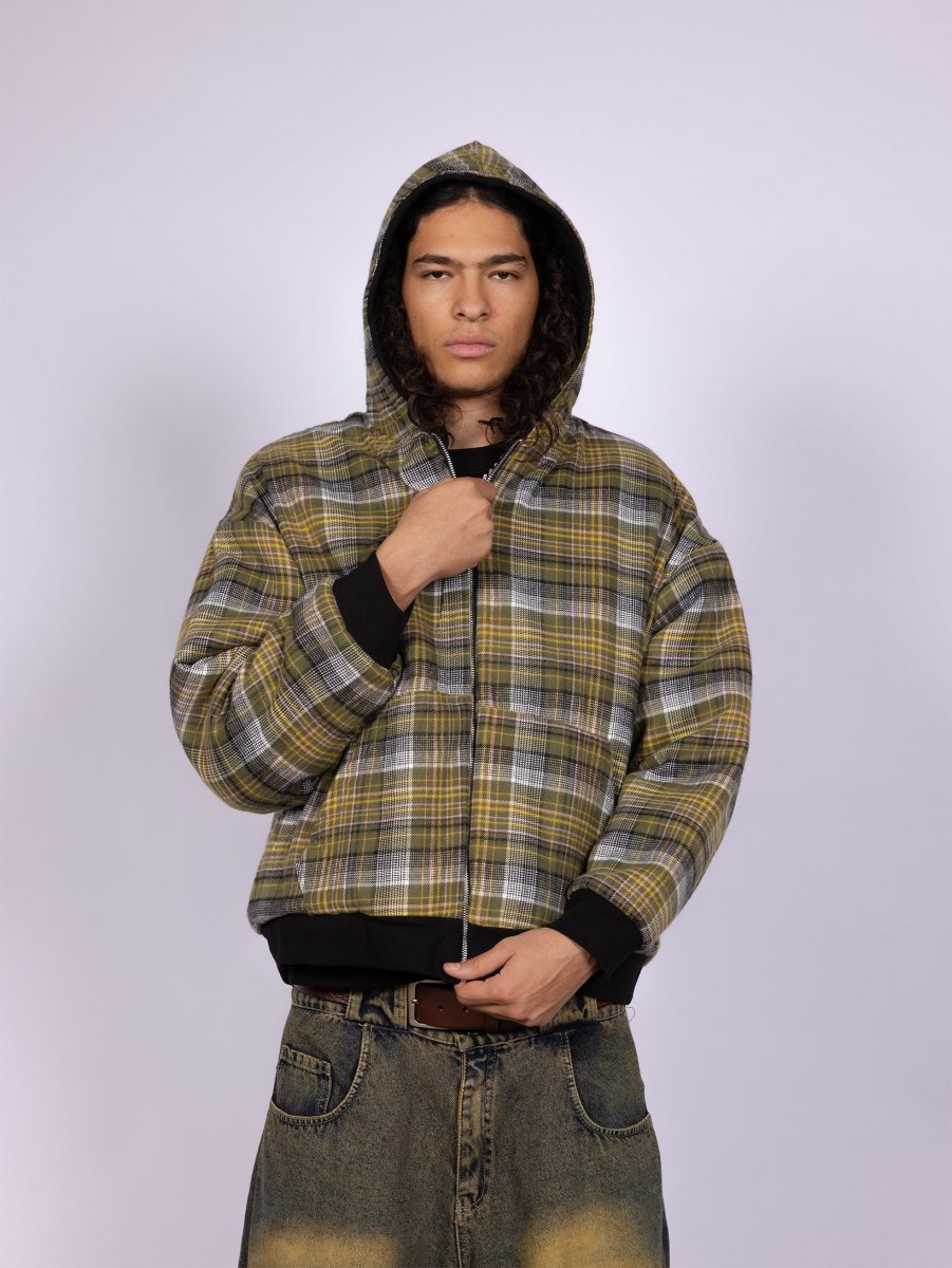 TARTAN REVERSIBLE ZIP - UP JACKET - CODDIWOMPLE