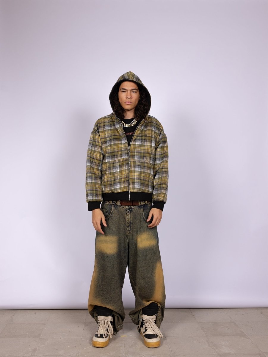 TARTAN REVERSIBLE ZIP - UP JACKET - CODDIWOMPLE