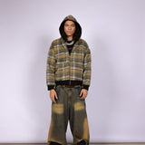 TARTAN REVERSIBLE ZIP - UP JACKET - CODDIWOMPLE