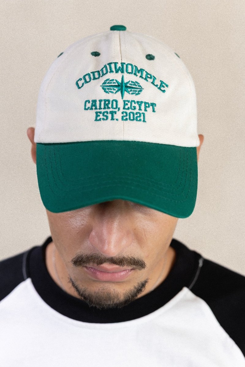 VARISTY 2-TONE GREEN/WHITE CAP - CODDIWOMPLE