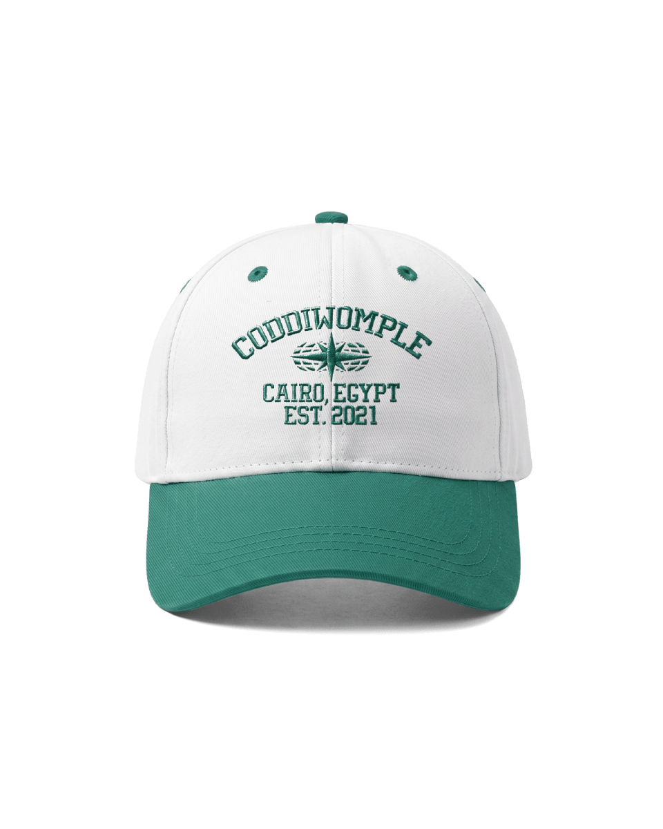 VARISTY 2-TONE GREEN/WHITE CAP - CODDIWOMPLE